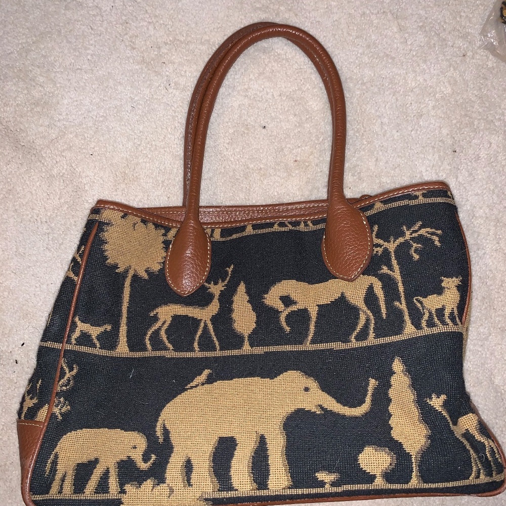 J McLaughlin African Pattern Small Tote